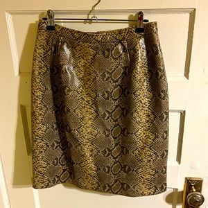 Vintage Snake Print Skirt